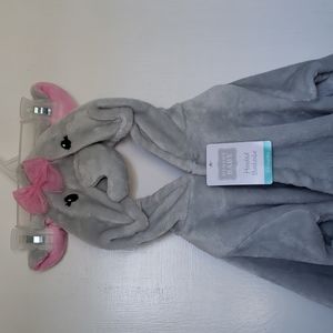 Hooded baby bathrobe elephant NWT